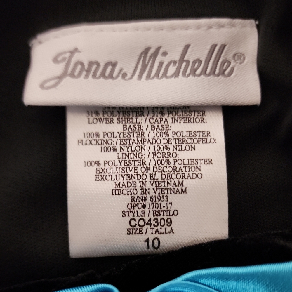 Jona Michelle Black and Blue Sequin Formal Dress - Picture 2 of 2